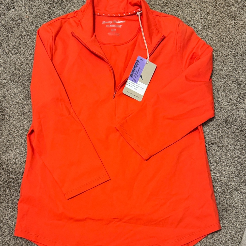 Tommy Bahama Red Quarter-Zip Sweatshirt